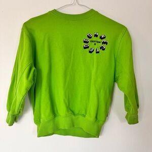 Molo Lime Green Sweatshirt Everything is Connected neutral gender